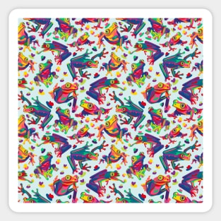 Rainbow Tree Frogs Sticker